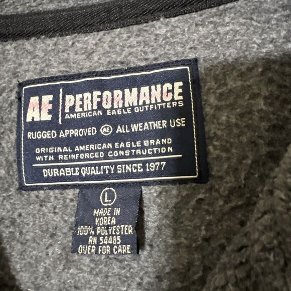 AE American Eagle Performance Full Zip Front Vest Gray & Black Size US Large - Picture 3 of 6